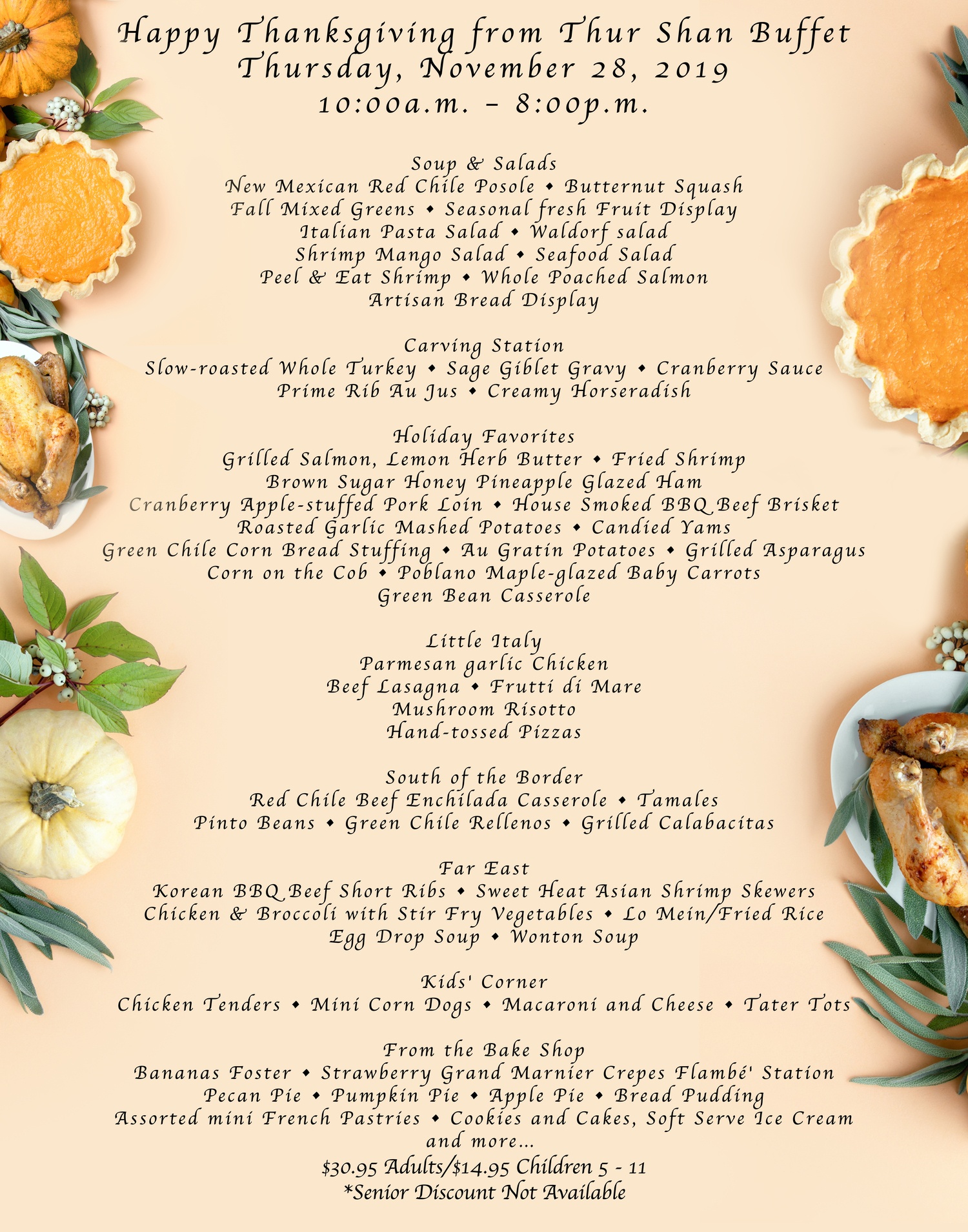 Thur Shan Buffet Albuquerque Buffet Specials Sandia Casino