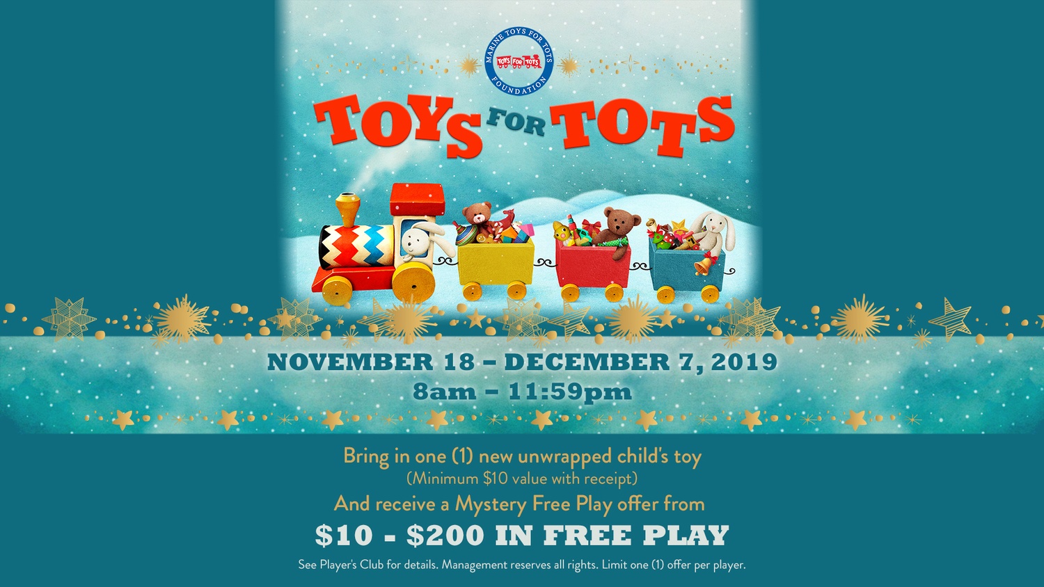 Toys For Tots Fundraiser Sandia Resort & Casino